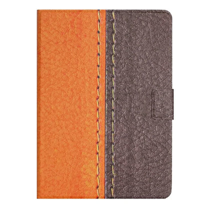 For iPad Pro 11 (2024) Cover Contrast Color PU Leather Tablet Stand Case with Card Slots