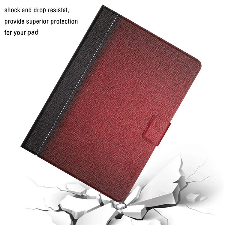 For iPad Pro 11 (2024) Cover Contrast Color PU Leather Tablet Stand Case with Card Slots
