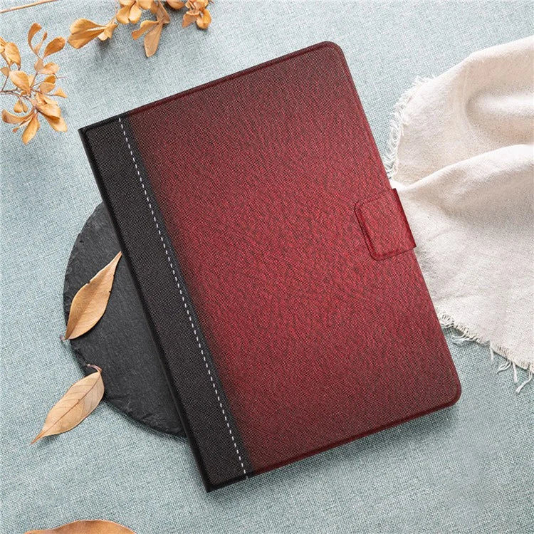 For iPad Pro 11 (2024) Cover Contrast Color PU Leather Tablet Stand Case with Card Slots