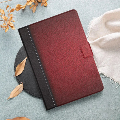 For iPad Pro 11 (2024) Cover Contrast Color PU Leather Tablet Stand Case with Card Slots