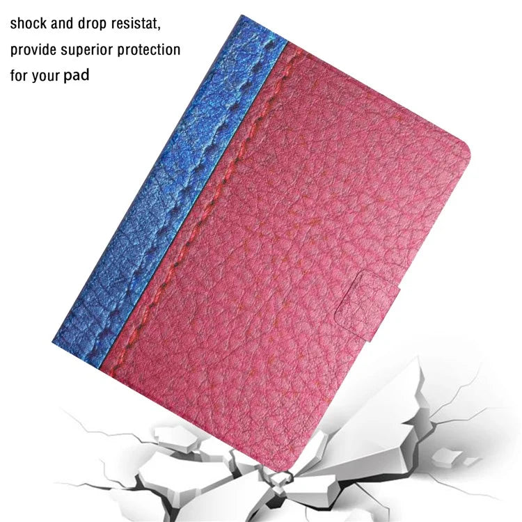 For iPad Pro 11 (2024) Cover Contrast Color PU Leather Tablet Stand Case with Card Slots