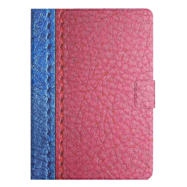 For iPad Pro 11 (2024) Cover Contrast Color PU Leather Tablet Stand Case with Card Slots