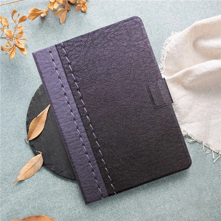 For iPad Pro 11 (2024) Cover Contrast Color PU Leather Tablet Stand Case with Card Slots