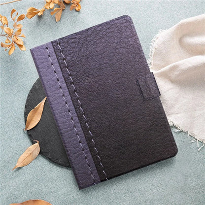 For iPad Pro 11 (2024) Cover Contrast Color PU Leather Tablet Stand Case with Card Slots