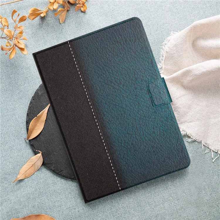 For iPad Pro 11 (2024) Cover Contrast Color PU Leather Tablet Stand Case with Card Slots