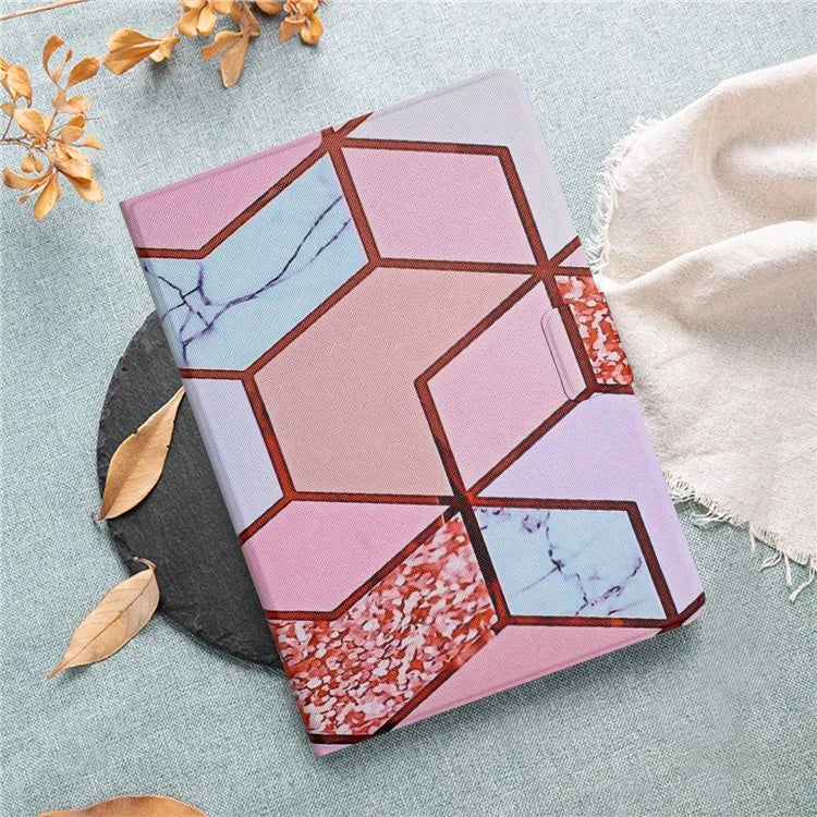 For iPad Pro 11 (2024) Case Card Holder Stand Marble Pattern Tablet Leather Shell