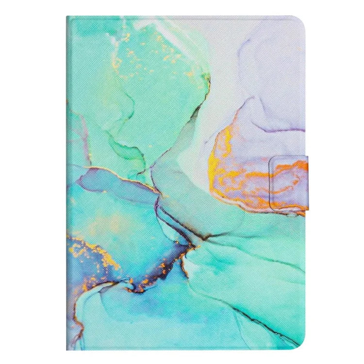 For iPad Pro 11 (2024) Case Card Holder Stand Marble Pattern Tablet Leather Shell