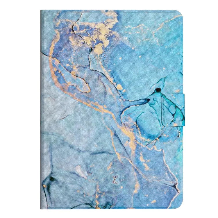 For iPad Pro 11 (2024) Case Card Holder Stand Marble Pattern Tablet Leather Shell