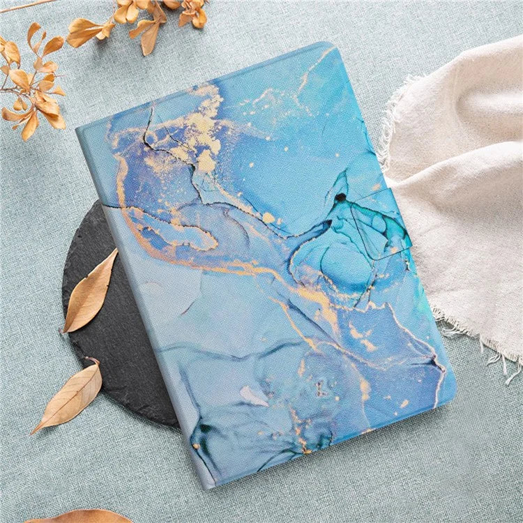 For iPad Pro 11 (2024) Case Card Holder Stand Marble Pattern Tablet Leather Shell