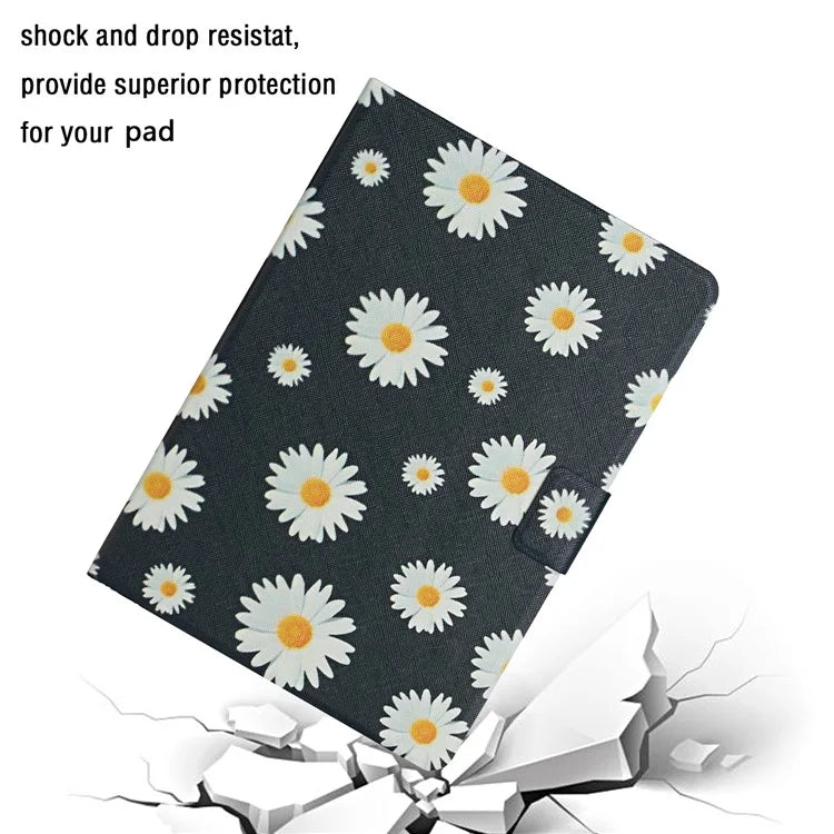 For iPad Pro 11 (2024) PU Leather Cover Pattern Printing Tablet Stand Case with Card Slots