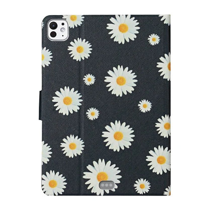 For iPad Pro 11 (2024) PU Leather Cover Pattern Printing Tablet Stand Case with Card Slots