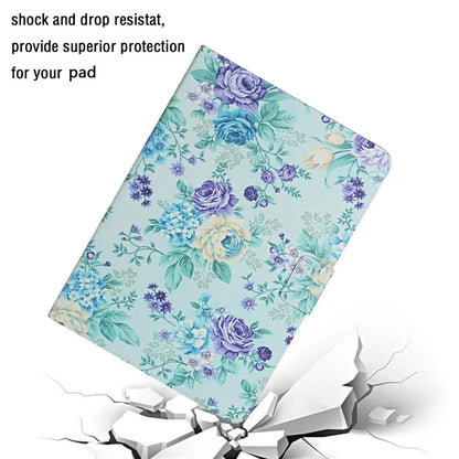 For iPad Pro 11 (2024) PU Leather Cover Pattern Printing Tablet Stand Case with Card Slots