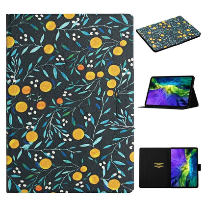 For iPad Pro 11 (2024) PU Leather Cover Pattern Printing Tablet Stand Case with Card Slots