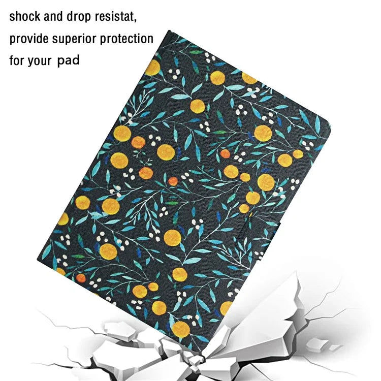 For iPad Pro 11 (2024) PU Leather Cover Pattern Printing Tablet Stand Case with Card Slots