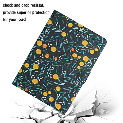 For iPad Pro 11 (2024) PU Leather Cover Pattern Printing Tablet Stand Case with Card Slots