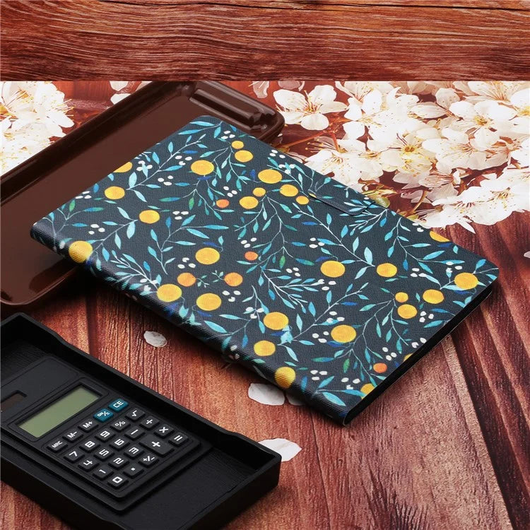 For iPad Pro 11 (2024) PU Leather Cover Pattern Printing Tablet Stand Case with Card Slots