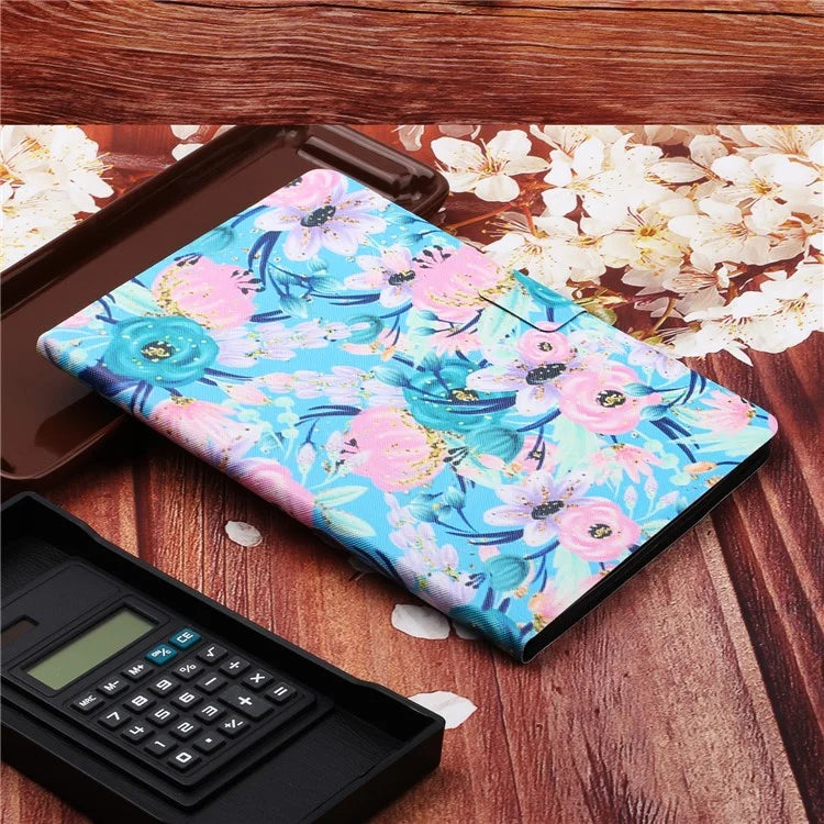 For iPad Pro 11 (2024) PU Leather Cover Pattern Printing Tablet Stand Case with Card Slots