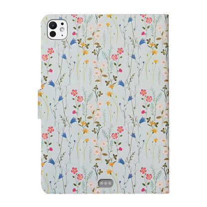 For iPad Pro 11 (2024) PU Leather Cover Pattern Printing Tablet Stand Case with Card Slots