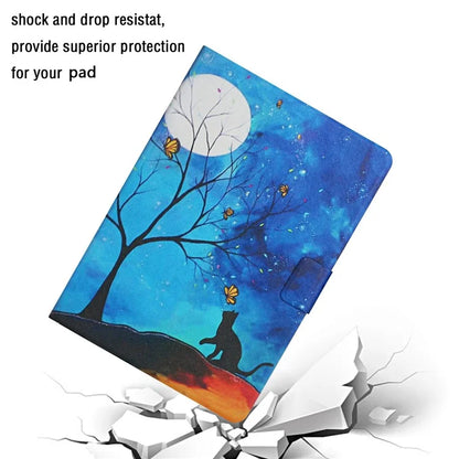 For iPad Pro 11 (2024) Cover Pattern Printing PU Leather Card Holder Tablet Case