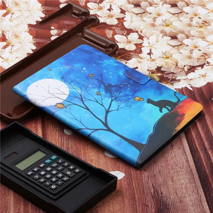 For iPad Pro 11 (2024) Cover Pattern Printing PU Leather Card Holder Tablet Case