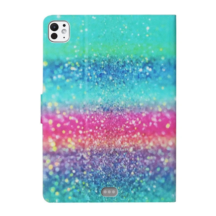For iPad Pro 11 (2024) Cover Pattern Printing PU Leather Card Holder Tablet Case