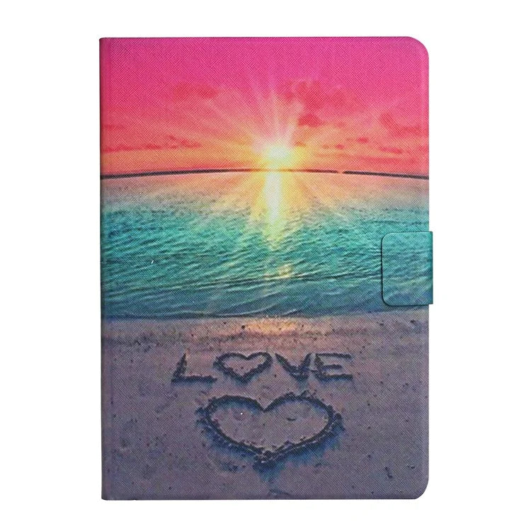 For iPad Pro 11 (2024) Cover Pattern Printing PU Leather Card Holder Tablet Case