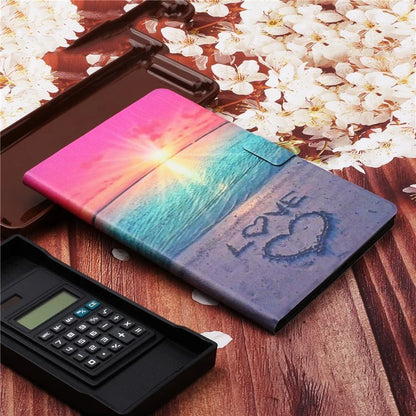For iPad Pro 11 (2024) Cover Pattern Printing PU Leather Card Holder Tablet Case