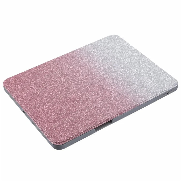 For iPad 10.9 (2022) Case Glitter Powder Gradient Color PU Leather Tablet Cover with Detachable Design