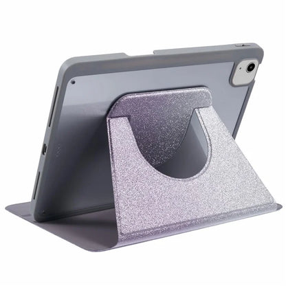 For iPad 10.9 (2022) Case Glitter Powder Gradient Color PU Leather Tablet Cover with Detachable Design