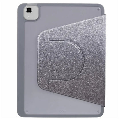For iPad 10.9 (2022) Case Glitter Powder Gradient Color PU Leather Tablet Cover with Detachable Design