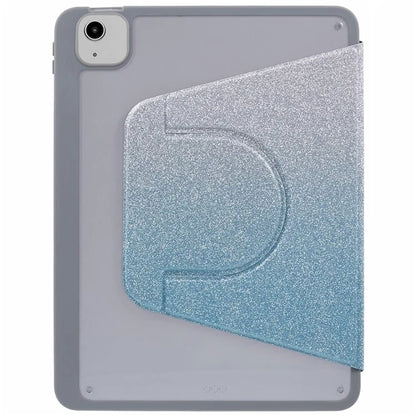 For iPad 10.9 (2022) Case Glitter Powder Gradient Color PU Leather Tablet Cover with Detachable Design