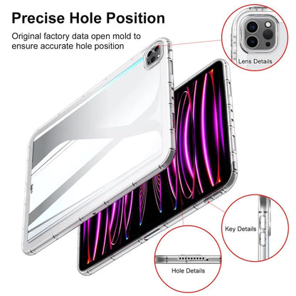For iPad Pro 11 (2024) Case Transparent TPU Anti-Scratch Tablet Cover