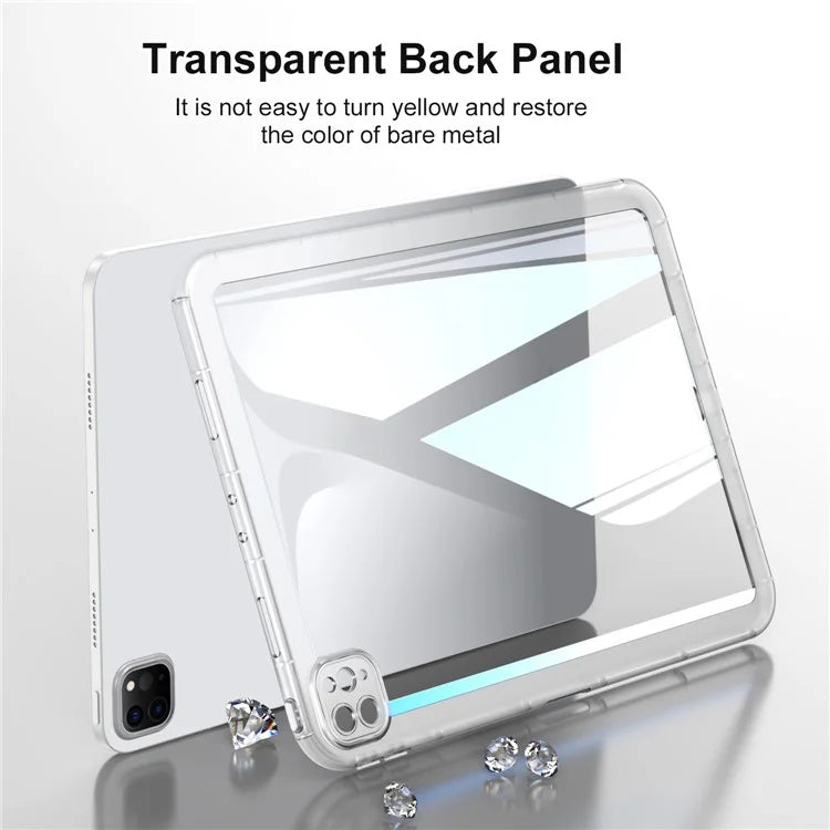 For iPad Pro 11 (2024) Case Transparent TPU Anti-Scratch Tablet Cover