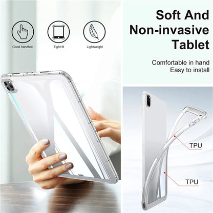For iPad Pro 11 (2024) Case Transparent TPU Anti-Scratch Tablet Cover