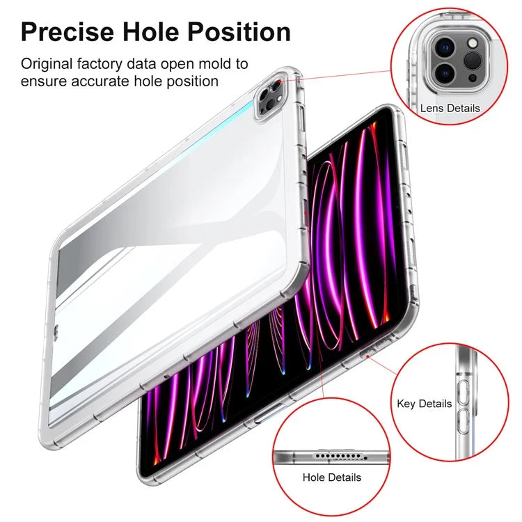 For iPad Pro 11 (2024) Case Transparent TPU Anti-Scratch Tablet Cover
