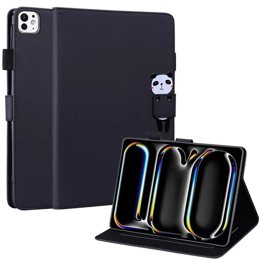 For iPad Pro 13 (2024) Case Tablet Stand Leather Cover Card Slots Animal Pattern