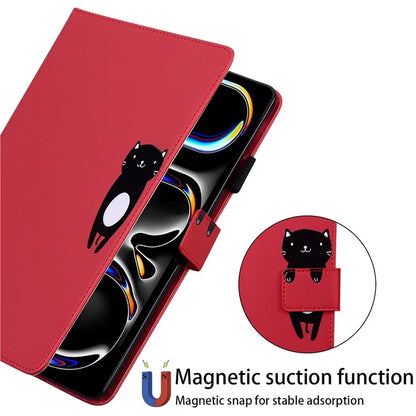 For iPad Pro 11 (2024) Stand Case Animal Pattern Leather Tablet Cover with Card Slots