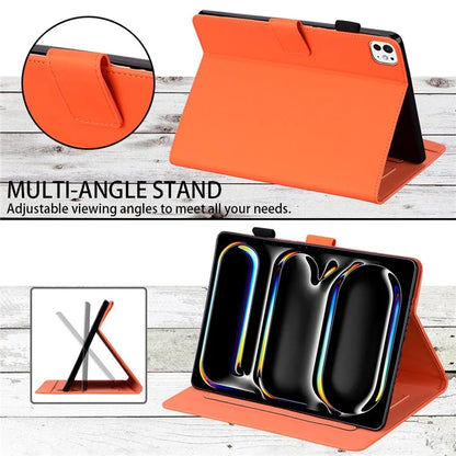 For iPad Pro 11 (2024) Stand Case Animal Pattern Leather Tablet Cover with Card Slots