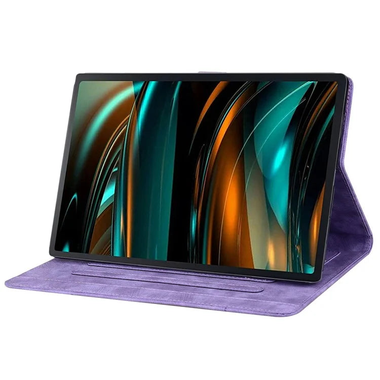 For Lenovo Tab M11 Plus / Tab K11 Plus Case Leather Stand Tablet Cover Flower Cat Card Slots