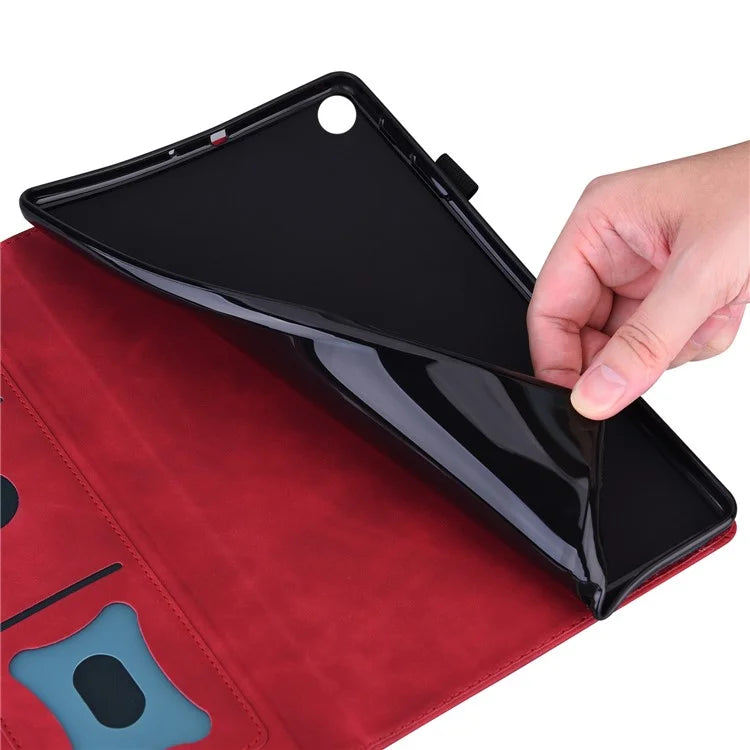 For Lenovo Tab M11 Plus / Tab K11 Plus Case PU Leather Tablet Cover Card Holder Multi-Angle Stand