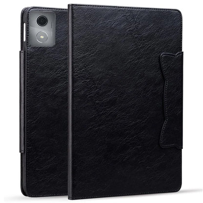 For Lenovo Tab M11 Plus / Tab K11 Plus Case Stand PU Leather Tablet Cover Cat Buckle Closure