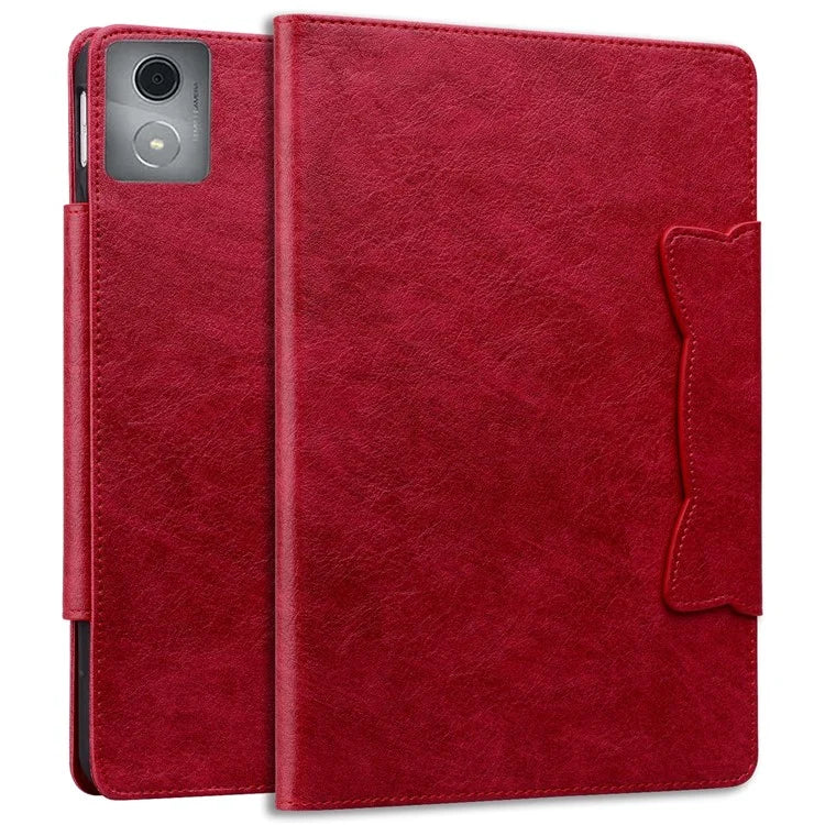 For Lenovo Tab M11 Plus / Tab K11 Plus Case Stand PU Leather Tablet Cover Cat Buckle Closure
