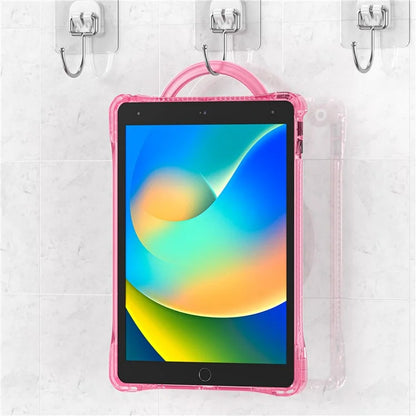 For iPad 10.2 (2021) / (2020) / (2019) Case Rotary Hand Grip Kickstand PC+TPU+Acrylic Tablet Cover