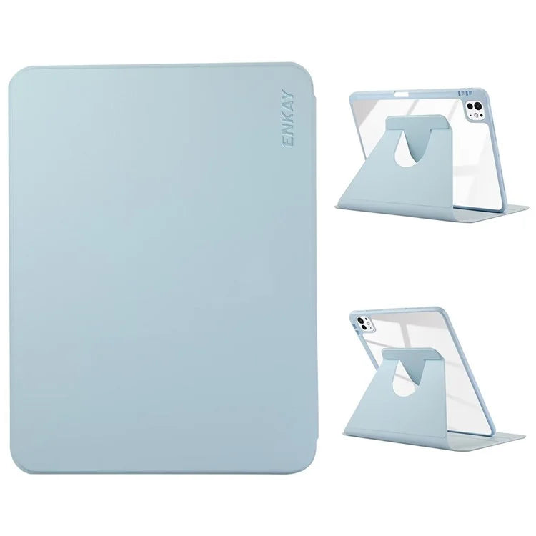 ENKAY HAT PRINCE For iPad Pro 13 (2024) Tablet Case Acrylic+PU Leather Flip Cover Auto Wake / Sleep