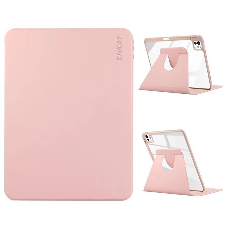 ENKAY HAT PRINCE For iPad Pro 13 (2024) Tablet Case Acrylic+PU Leather Flip Cover Auto Wake / Sleep