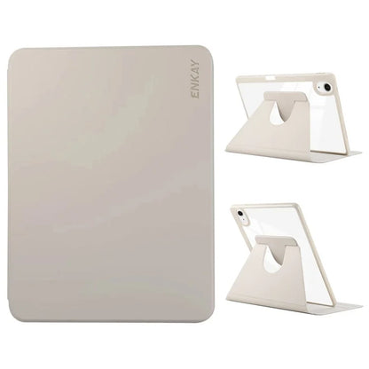 ENKAY HAT PRINCE For iPad Air 11 (2024) Case Auto Wake / Sleep Acrylic Clear Back Leather Tablet Cover