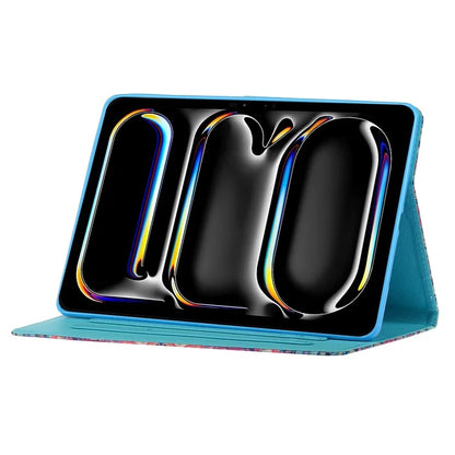 For iPad Pro 11 (2024) Case Pattern Printed Leather Tablet Cover Stand Pen Holder