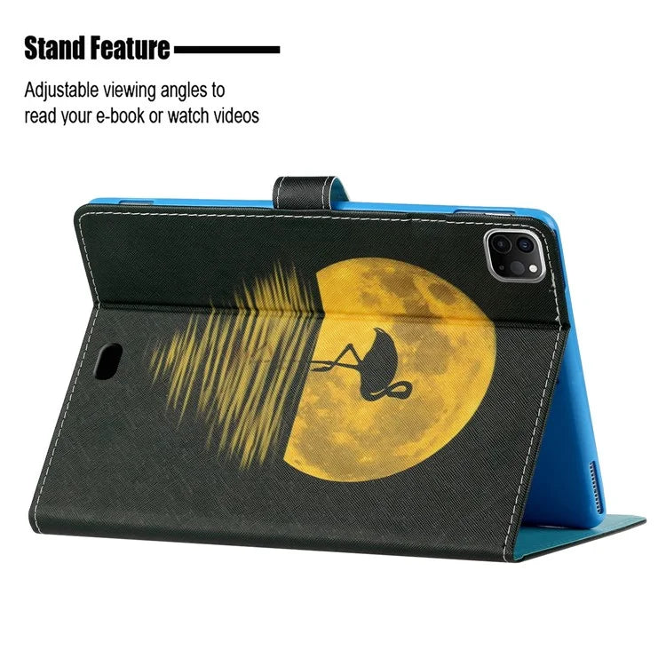 For iPad Pro 11 (2024) Case Pattern Printed Leather Tablet Cover Stand Pen Holder