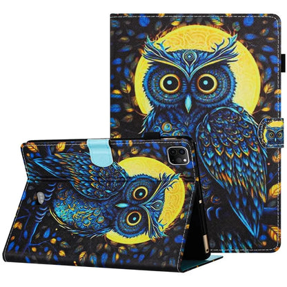 For iPad Pro 11 (2024) Case Pattern Portable Protective Folio Leather Tablet Cover Card Holder