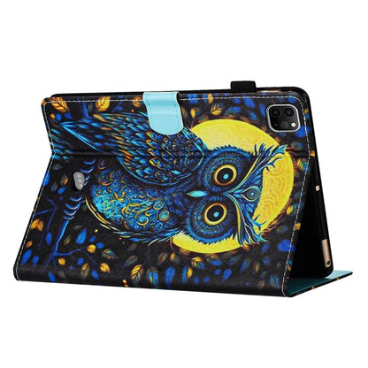 For iPad Pro 11 (2024) Case Pattern Portable Protective Folio Leather Tablet Cover Card Holder